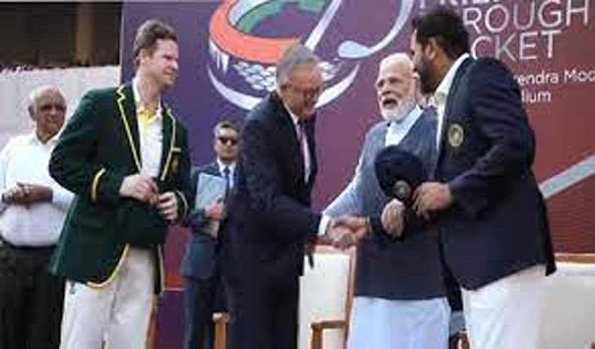 नरेन्द्र मोदी स्टेडियम में मनाया गया भारत-ऑस्ट्रेलिया की 75 साल की दोस्ती का जश्न